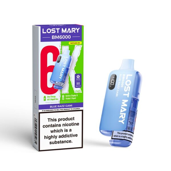 LOST MARY BLUE RAZZ GAMI PREFILLED POD KIT