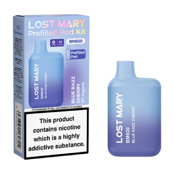 LOST MARY BLUE RAZZ CHERRY PREFILLED POD KIT