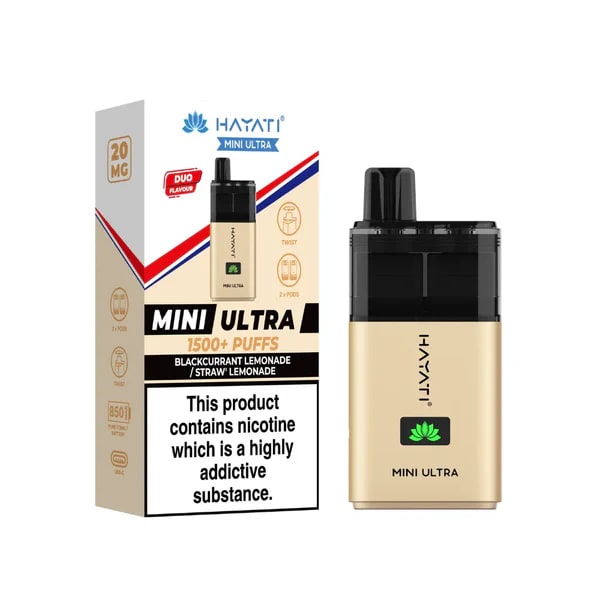 HAYATI ULTRA MINI BLACKCURRANT LEMONADE/ STRAW' LEMONADE PREFILLED POD KIT