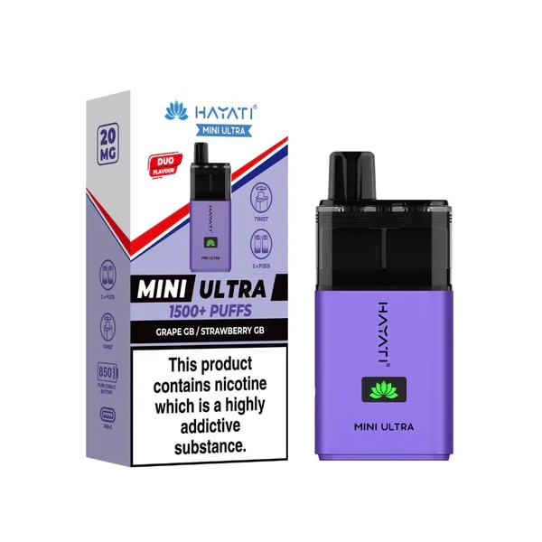 HAYATI ULTRA MINI GRAPE GB/ STRAWBERRY GB PREFILLED POD KIT