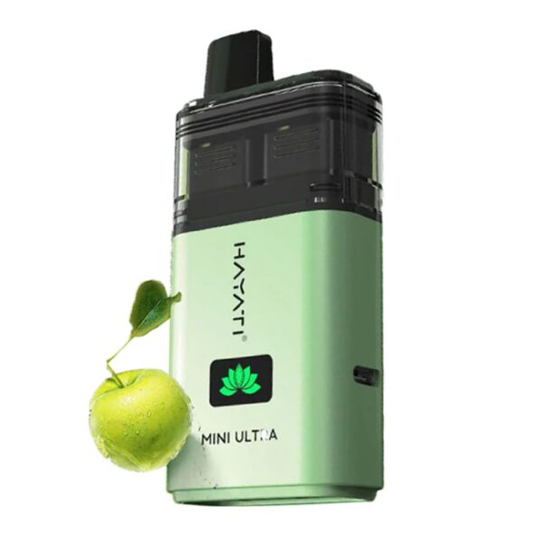 Second image of HAYATI ULTRA MINI SOUR APPLE/ JUICY PEACH PREFILLED POD KIT