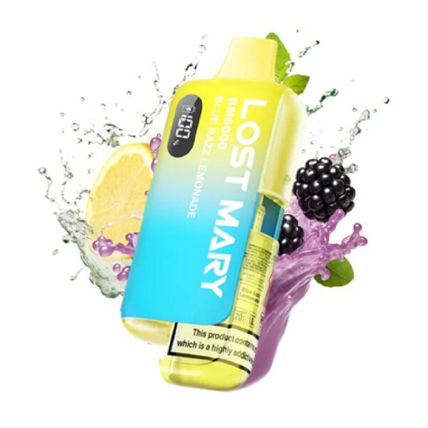 Second image of LOST MARY BLUE RAZZ LEMONADE PREFILLED POD KIT