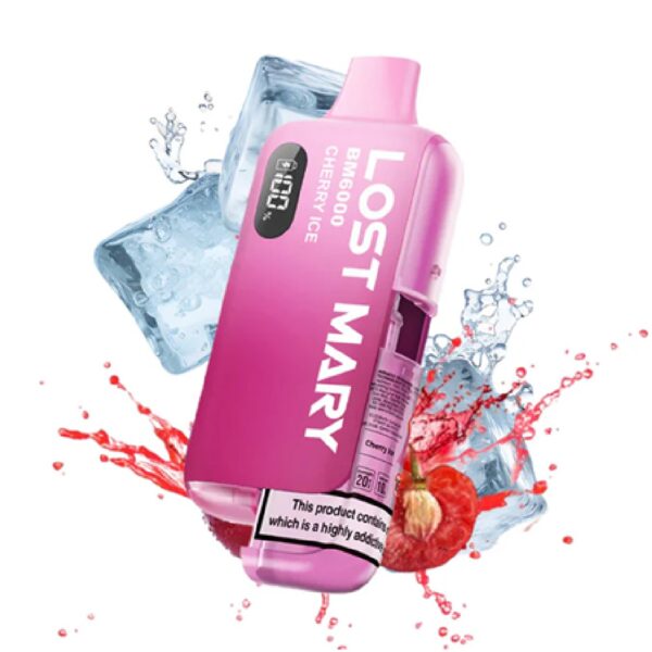 Second image of LOST MARY CHERRY ICE PREFILLED POD KIT