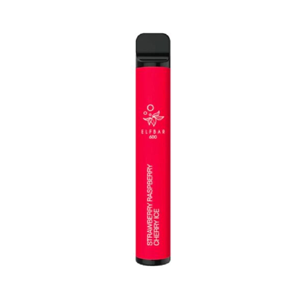 Second image of ELFBAR STRAWBERRY RASPBERRY CHERRY ICE PREFILLED POD KIT